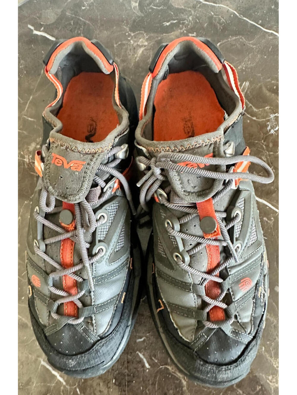 Teva Water/Hiking Shoes in Orange/Grey/Black Size 8